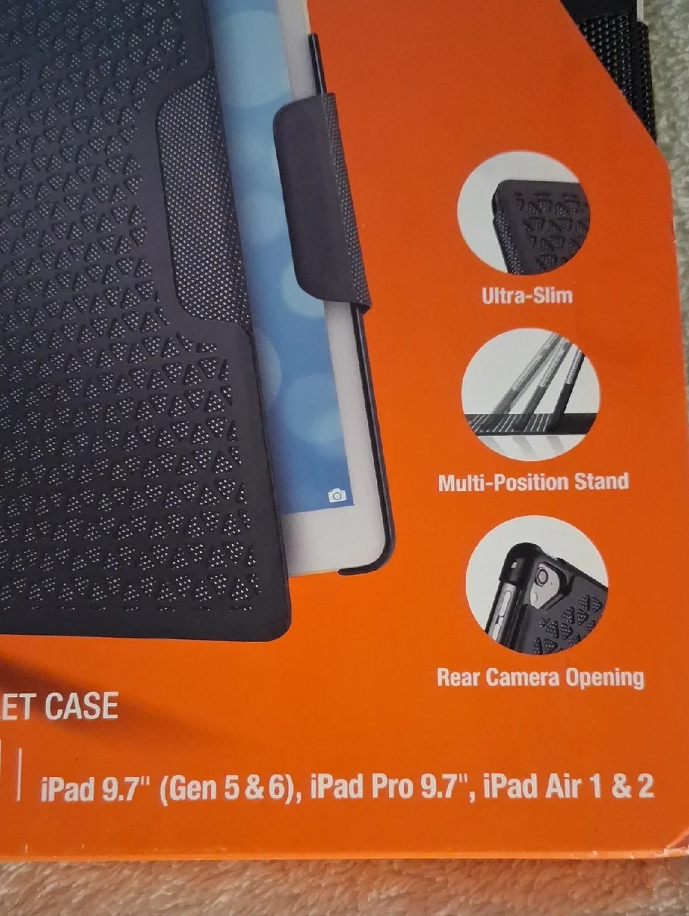 Vector Slim Black Tablet Case NEW W/ TAGS- Fits iPad 9.7 & FEW OTHERS SEE PIC!